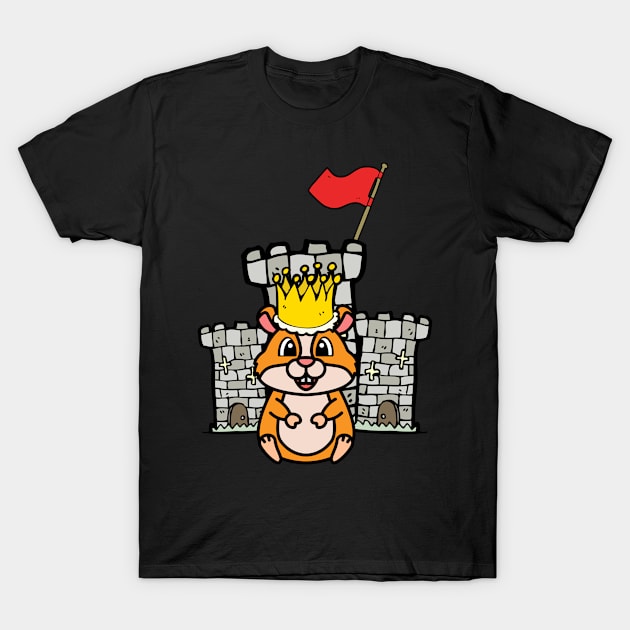 Cute orange hamster is king of the castle T-Shirt by Pet Station